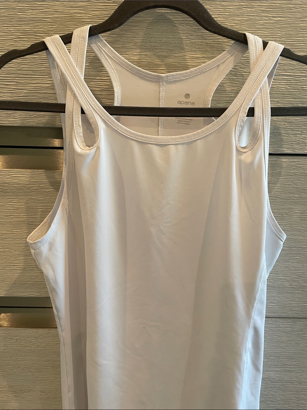 Apana White Double-Strap Athletic Tank Top